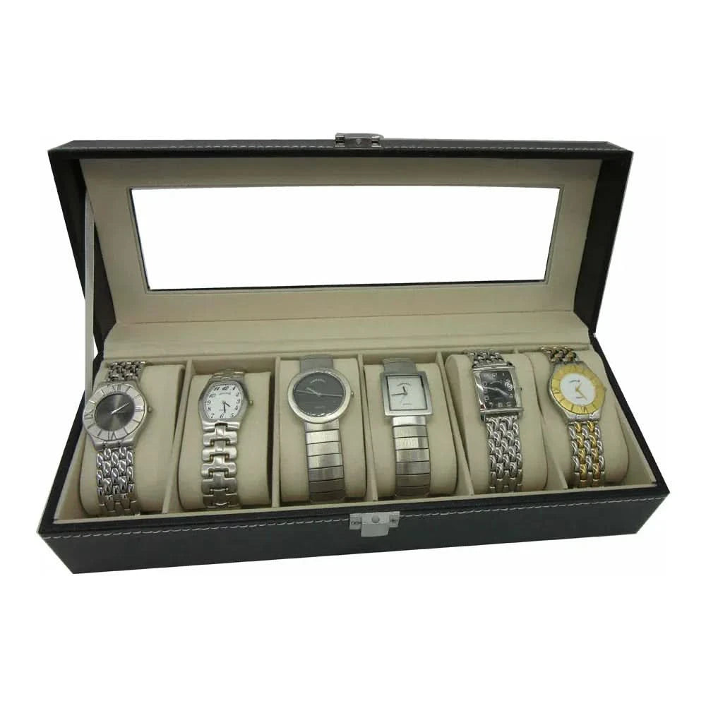 גדול קופסאת עור לאכסון שעונים