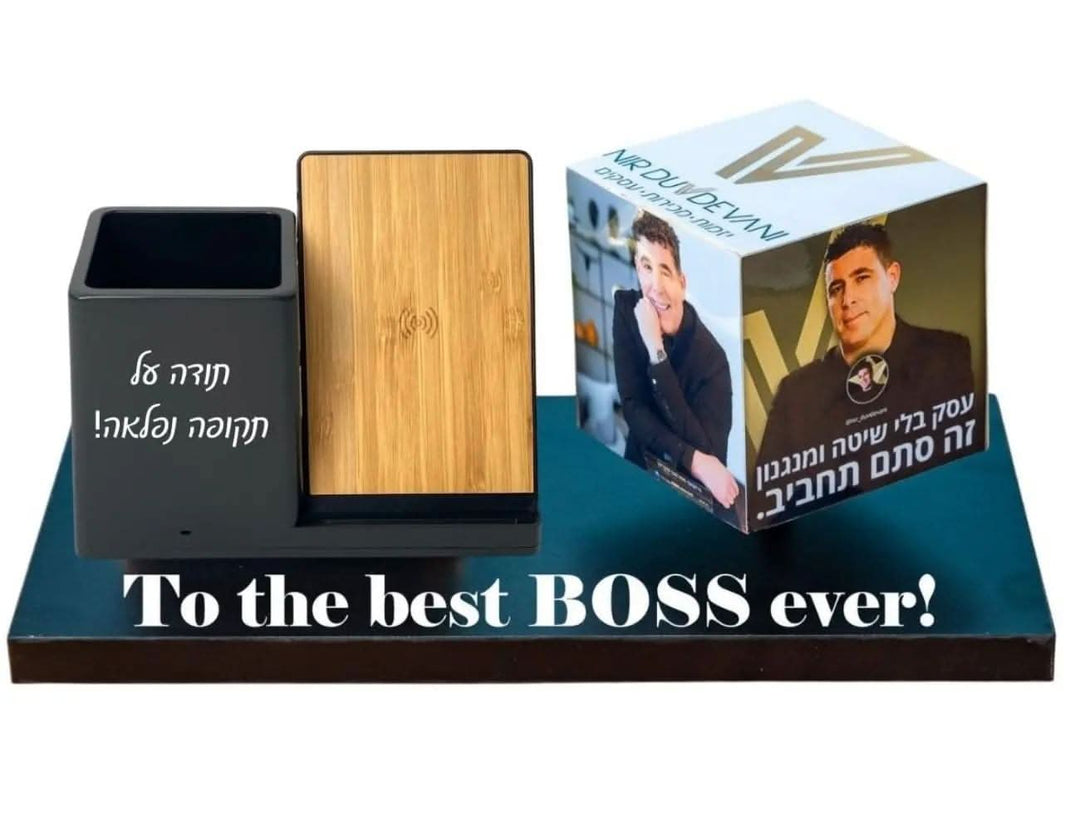 מטען אלחוטי ועטים / לבן קרוסלת מטען אלחוטי למשרד ולמנהל