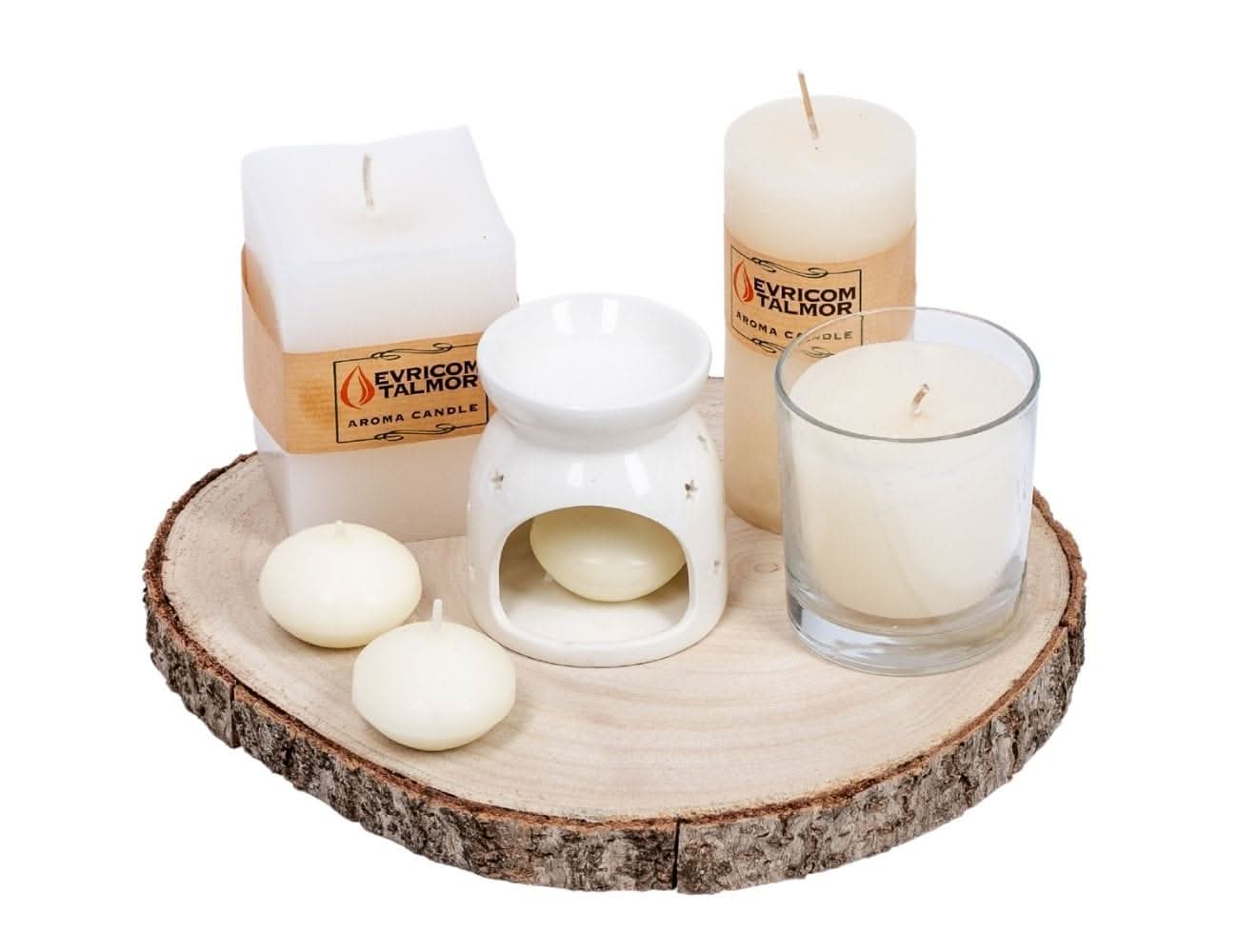 לבן מארז נרות לבית