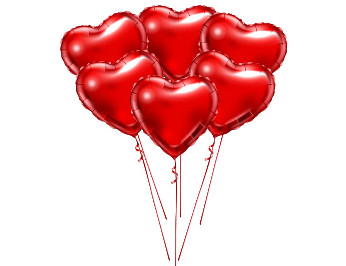 זר בלוני לבבות