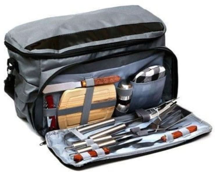 צידנית לעל האש הכוללת סט מנגל מקצועי