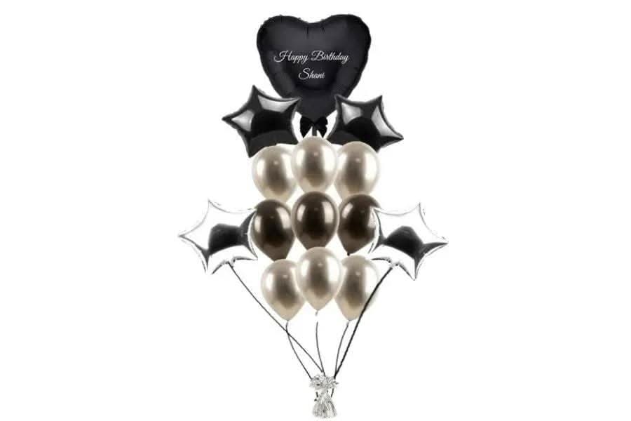 שחור-כסף סט בלונים שחור כסף