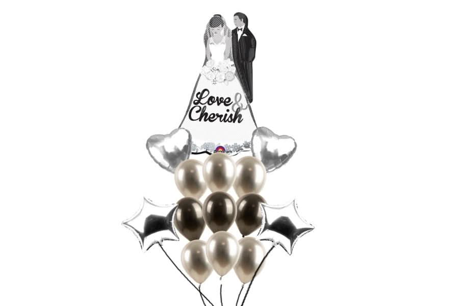 זר בלונים חתן כלה