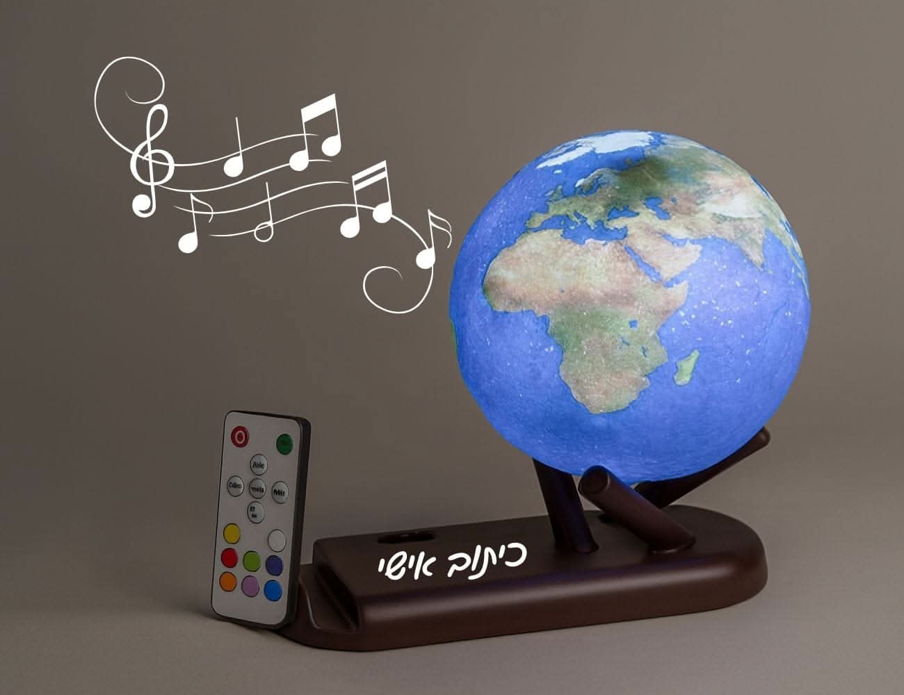 מעמד שולחני גלובוס מואר ורמקול