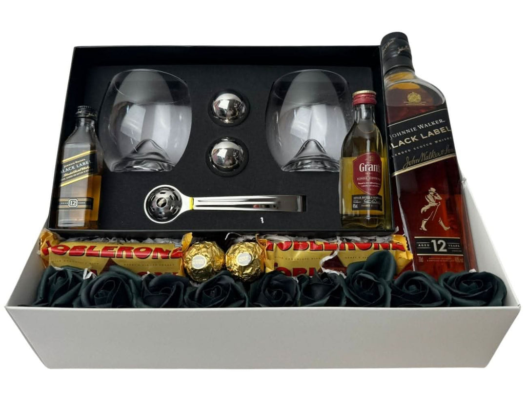 מארז בלאק פרימיום סט וויסקי כדורי קרח