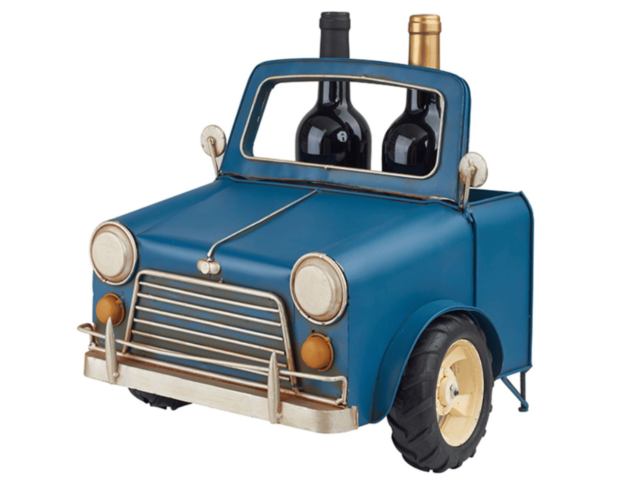 ללא יין מתקן ל-3 בקבוקי יין בצורת טנדר כחול–