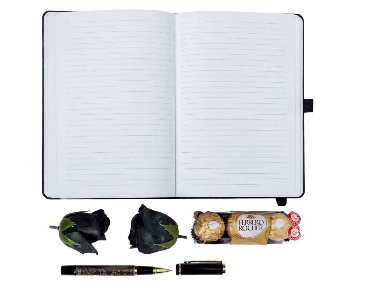 מחברת דמוי עור ממותגת