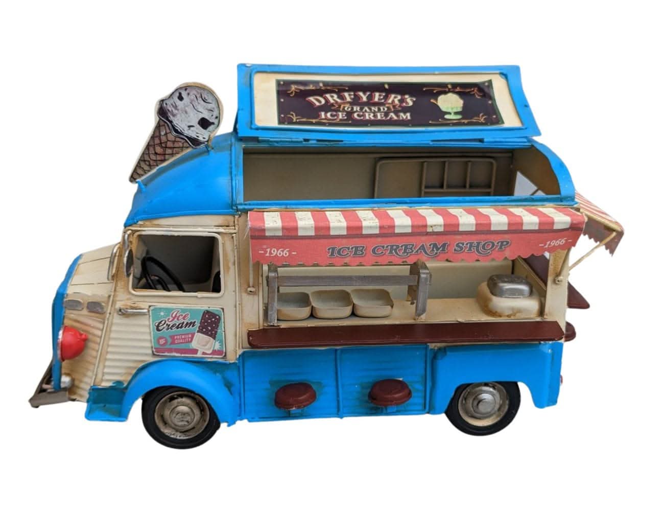 ללא בקבוק יין אוטו גלידה רטרו מעוצבת עם מקום לבקבוק יין