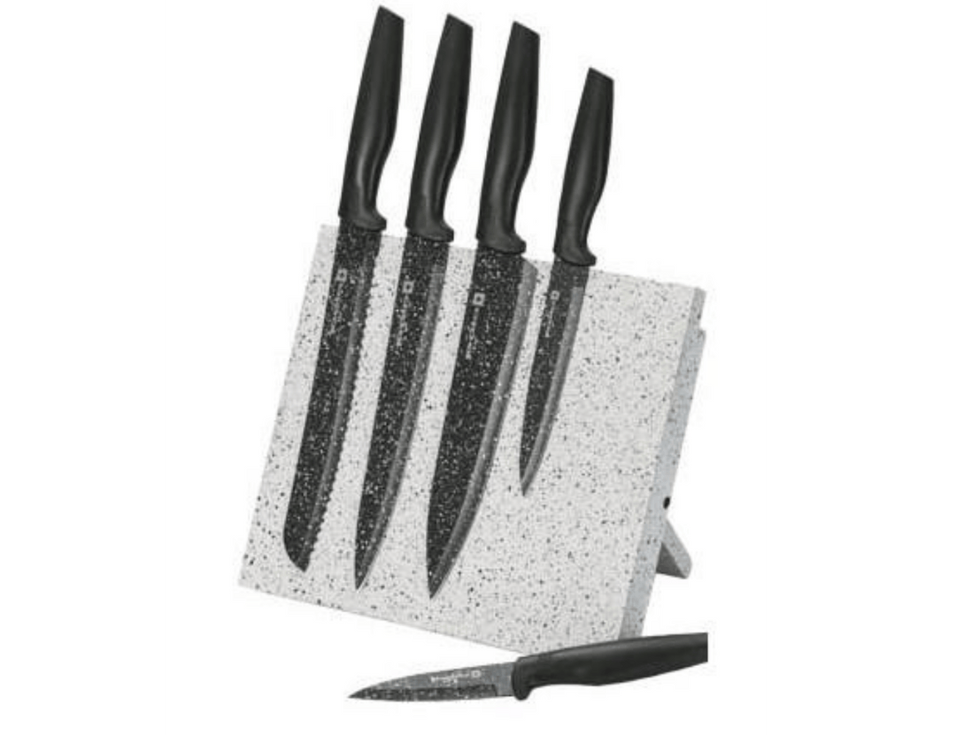 סט 5 סכיני שף עם מעמד מגנטי