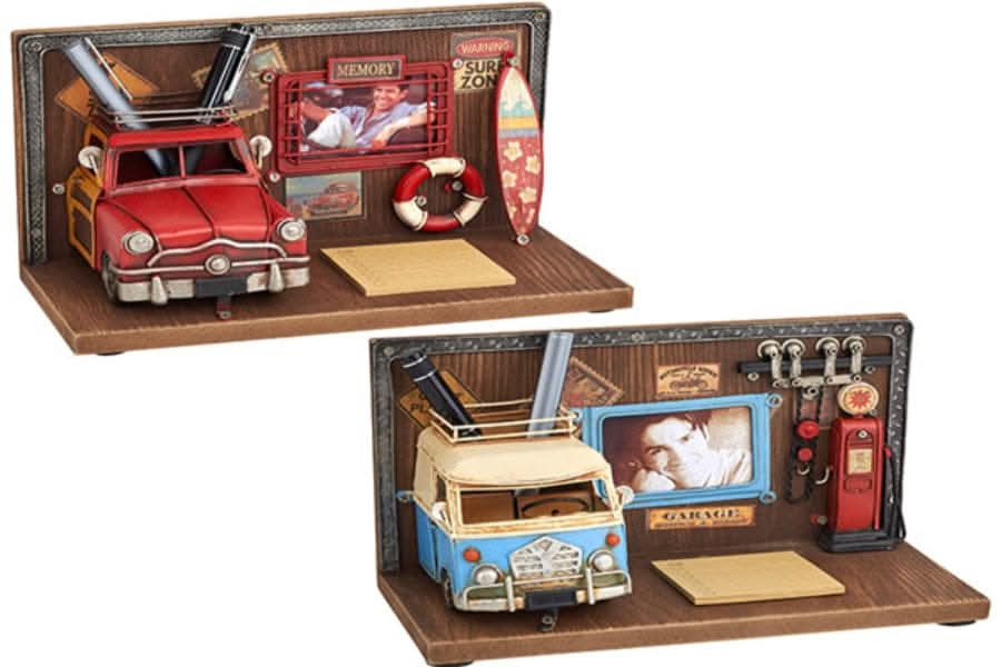 מעמד שולחני רטרו עם מסגרת לתמונה