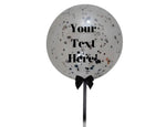 כסוף בלון עם כיתוב אישי