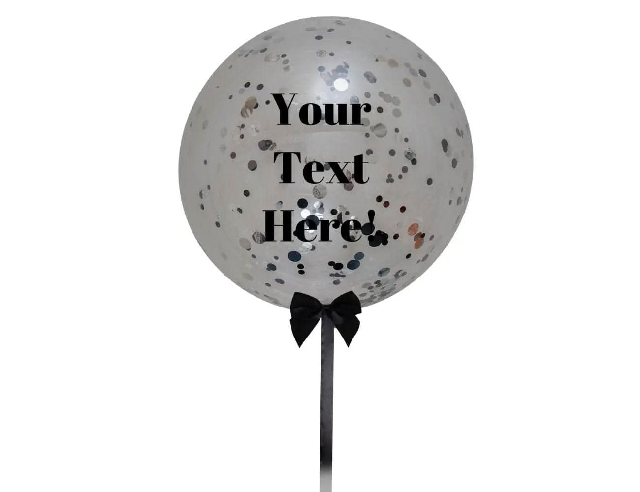 כסוף בלון עם כיתוב אישי