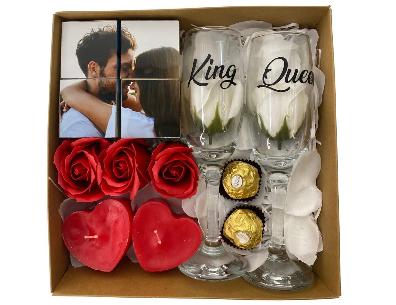 6 תמונות / מארז כוסות קיובי - קוביית תמונות נפתחת