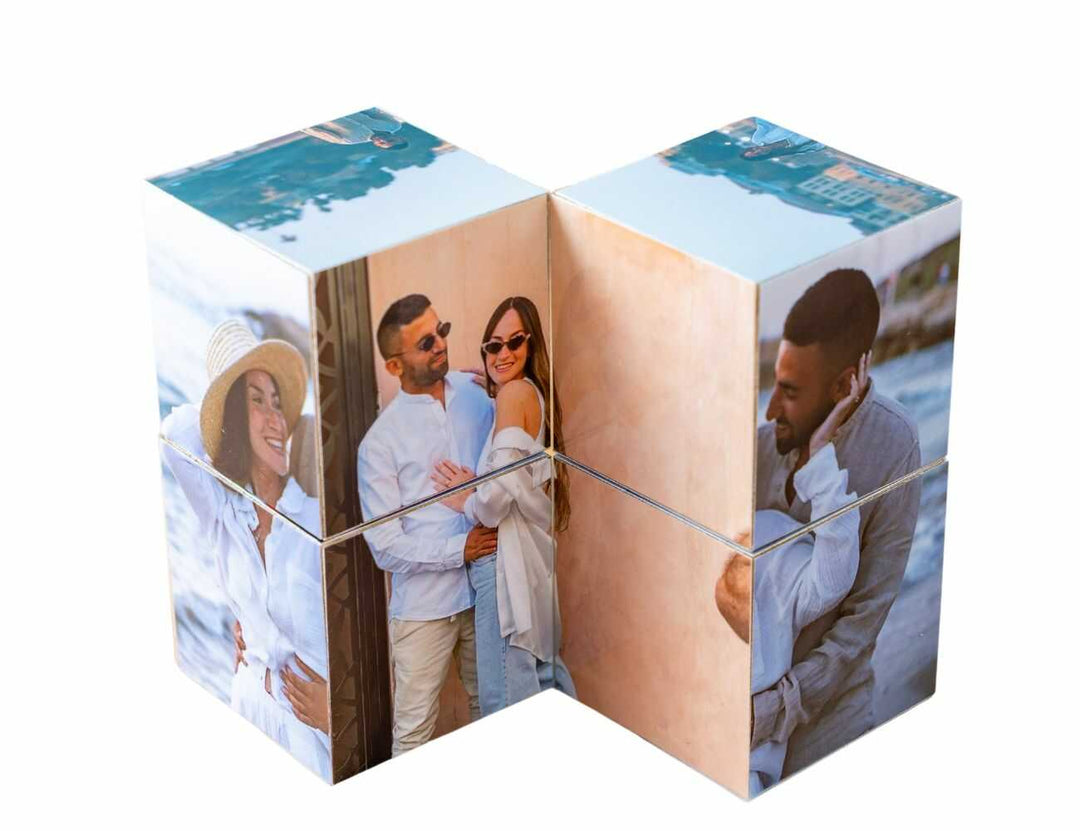 6 תמונות / ללא קיובי - קוביית תמונות נפתחת