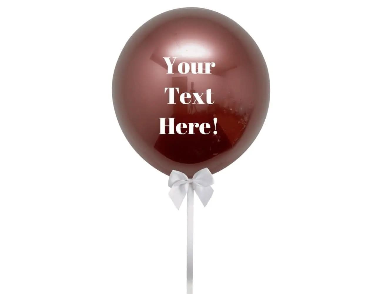 ורוד בלון קריסטל עם כיתוב אישי