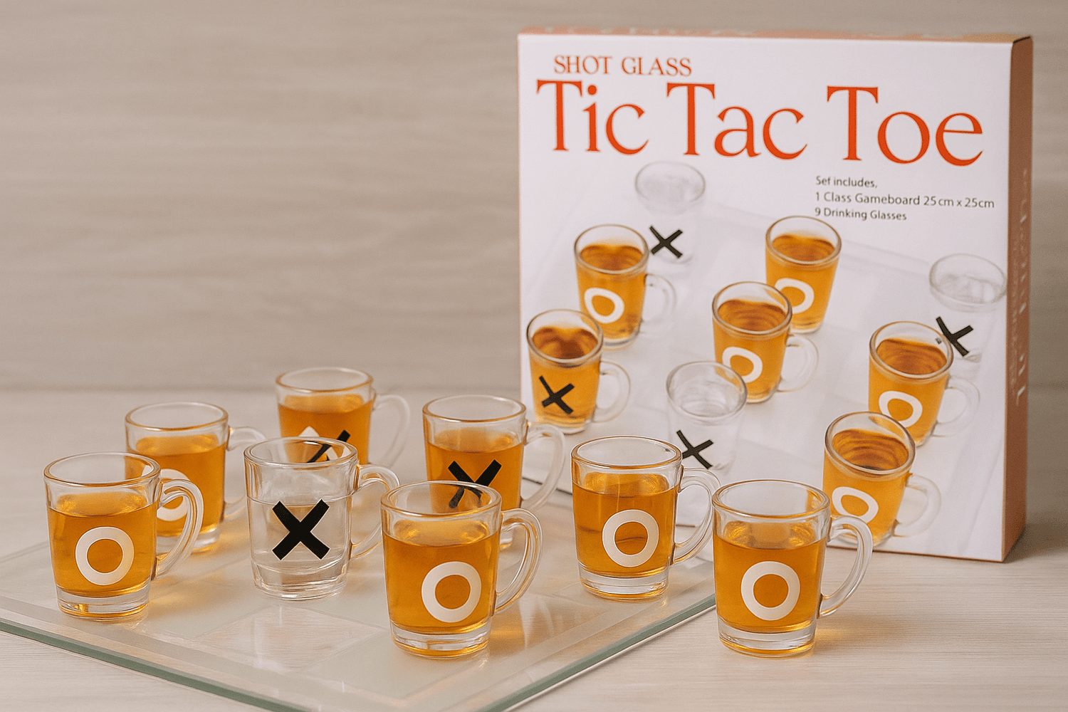 משחק שתייה איקס עיגול צ'ייסר