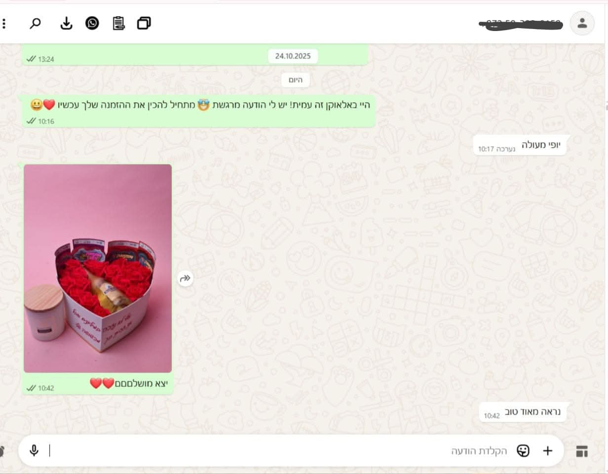 מארז לב וורדים עם כרטיסי גירוד