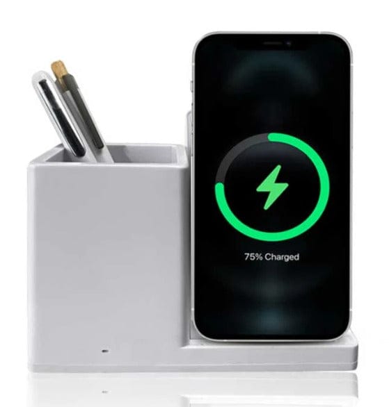 לבן חלק / ללא מארז מעמד עטים כולל מטען BAMBOO