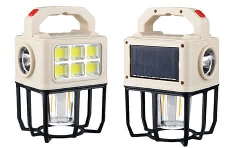 פנס לד חירום נטען רב-תכליתי עם טעינה סולארית