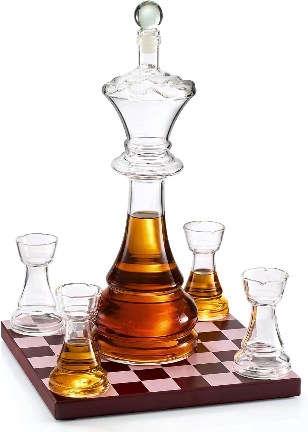 דיקנטר שחמט כולל לוח וארבע כוסות - Image 3