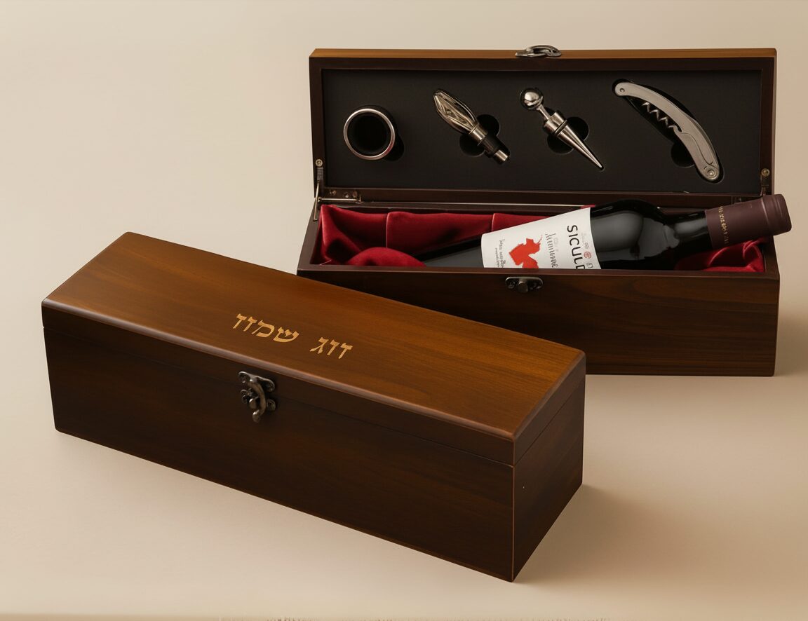 קופסת עץ יין - Image 4
