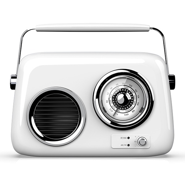 רדיו רטרו Bluetooth RetroBeat דגם 5152 בצבע שחור בעיצוב וינטג׳ עם רדיו AM/FM וחיבור Bluetooth