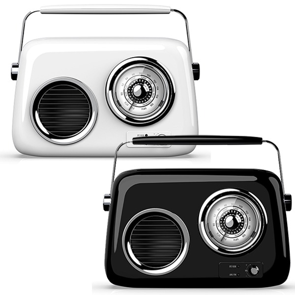 רדיו רטרו Bluetooth RetroBeat דגם 5152 בצבע שחור בעיצוב וינטג׳ עם רדיו AM/FM וחיבור Bluetooth