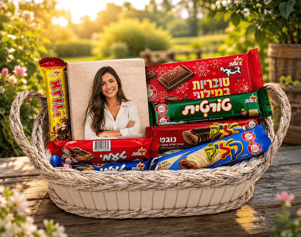 מארז שוקולד בד"צ ותמונה - מתנה לגננת לראש השנה