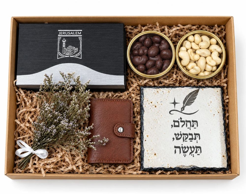 מארז עט ירושלים ותמונה - מארזי אבני ברכה
